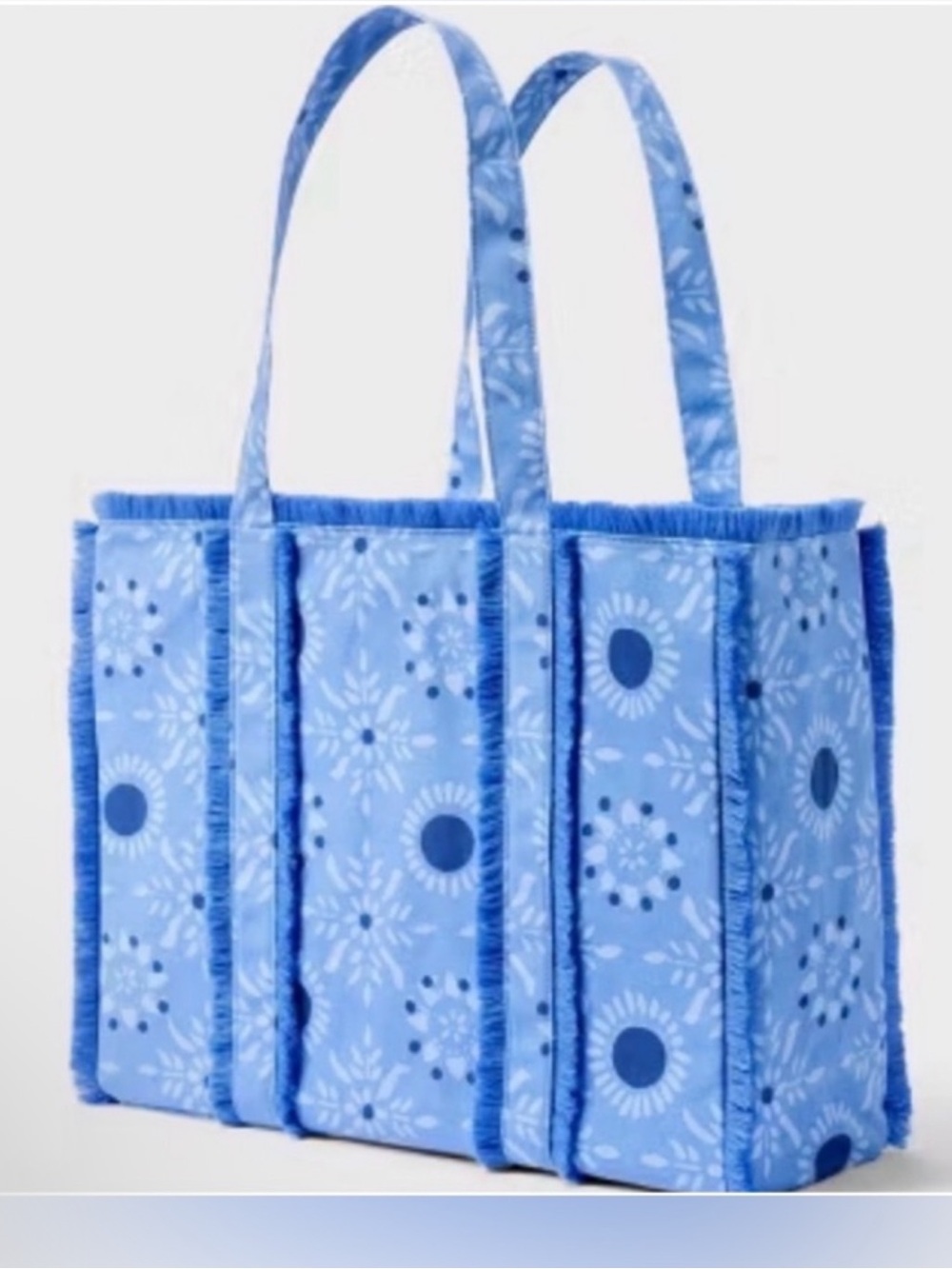 Roller Rabbit X Target Star Medallion Fringe Canvas Tote NWT